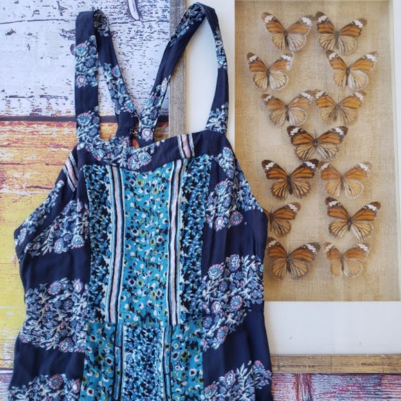 UO Kimchi Blue Floral Keyhole Wide Leg Jumpsuit 4 - Picture 4 of 10